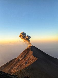 volcano, nature, acatenango, guatemala, sunrise, stratovolcano